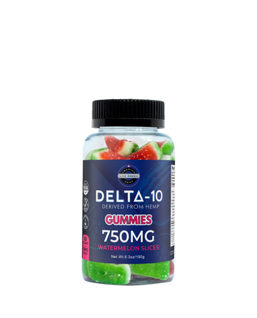 Delta 10 Gummy Watermelon Slices 30ct 750mg | Live Green Hemp