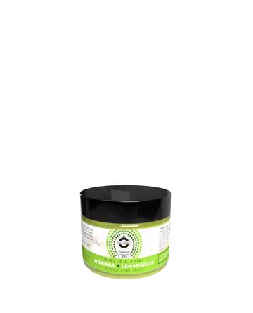 CBD Broad Spectrum Muscle and Joint Moringa + Lemongrass Balm 2oz 1200mg | Live Green Hemp