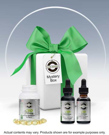 CBD Capsules and Tinctures Mystery Box $75 - $195 value | Live Green Hemp