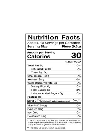 Delta 9 Gummy Apple Rings 10ct 100mg | Live Green Hemp