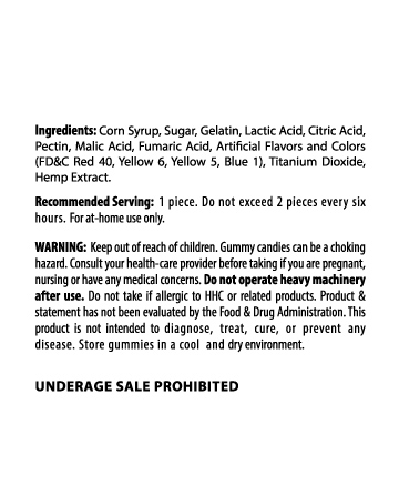 HHC Sour Bears 30ct 750mg | Live Green Hemp