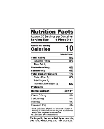 HHC Infused Gummy Squares 30ct 750mg | Live Green Hemp