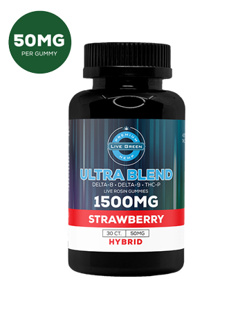 Ultra Infused Gummies Strawberry 30ct 1500mg | Live Green Hemp