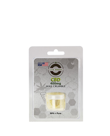 CBD Wax Crumble 1g 400mg | Live Green Hemp